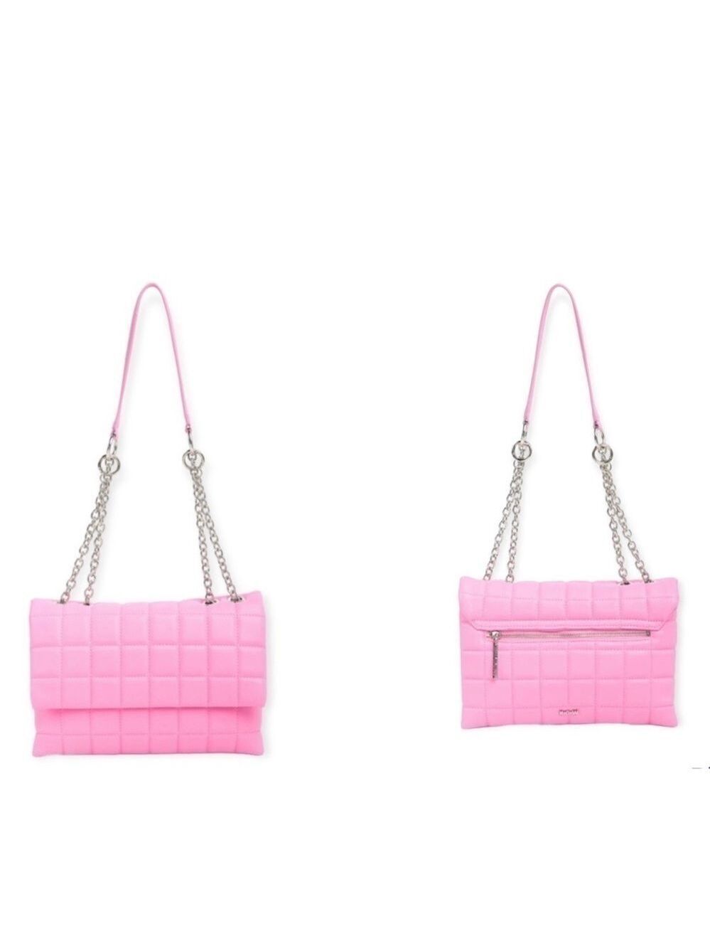 Vegan Leather House Of Want We Step Up Quilted Shoulder Bag Pink Princess Hot